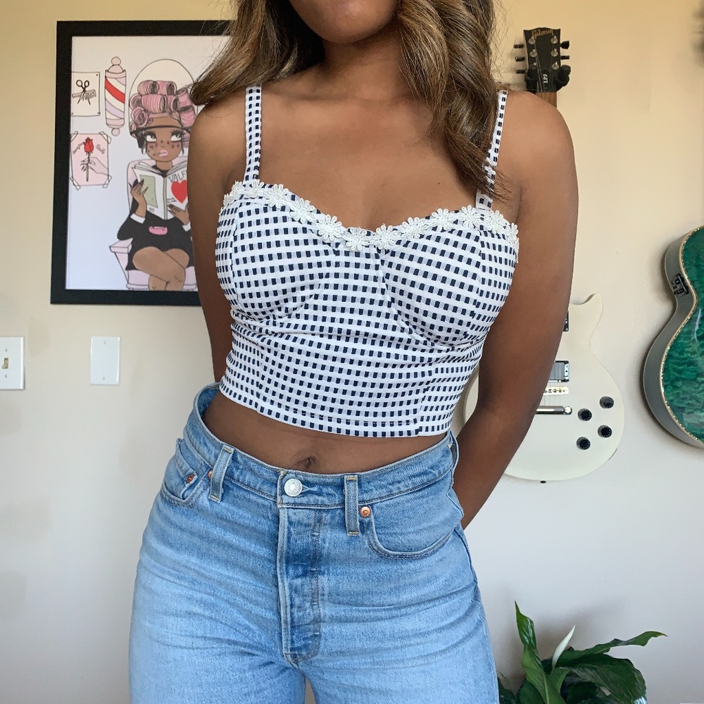 Gingham Bustier Top (A Picnic Look!)